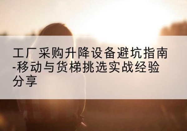 新蔡移动式升降机怎么选-工厂采购升降设备避坑指南-移动与货梯挑选实战经验分享