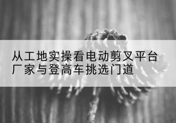 新蔡电动剪叉升降平台厂家-从工地实操看电动剪叉平台厂家与登高车挑选门道