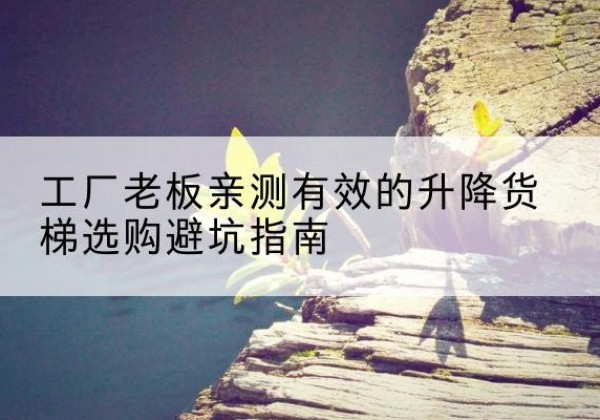 新蔡升降货梯怎么选-工厂老板亲测有效的升降货梯选购避坑指南
